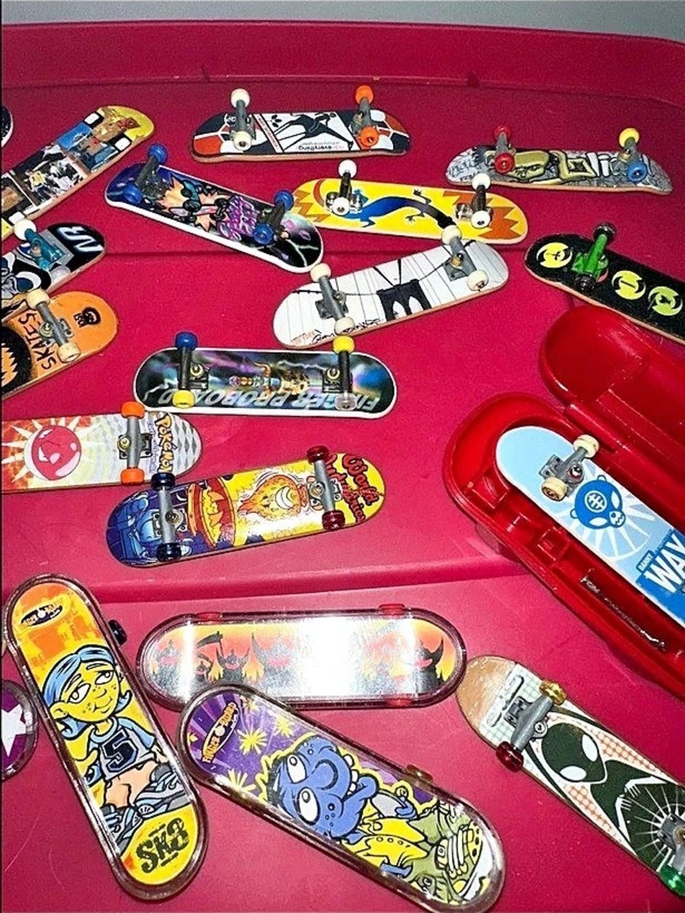 Tech Deck Fingerboard Skateboard Bulk Lot with Tools and Cases